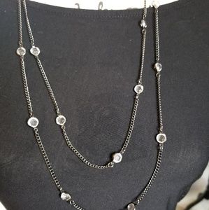 Extra Long Rhinestone Necklace